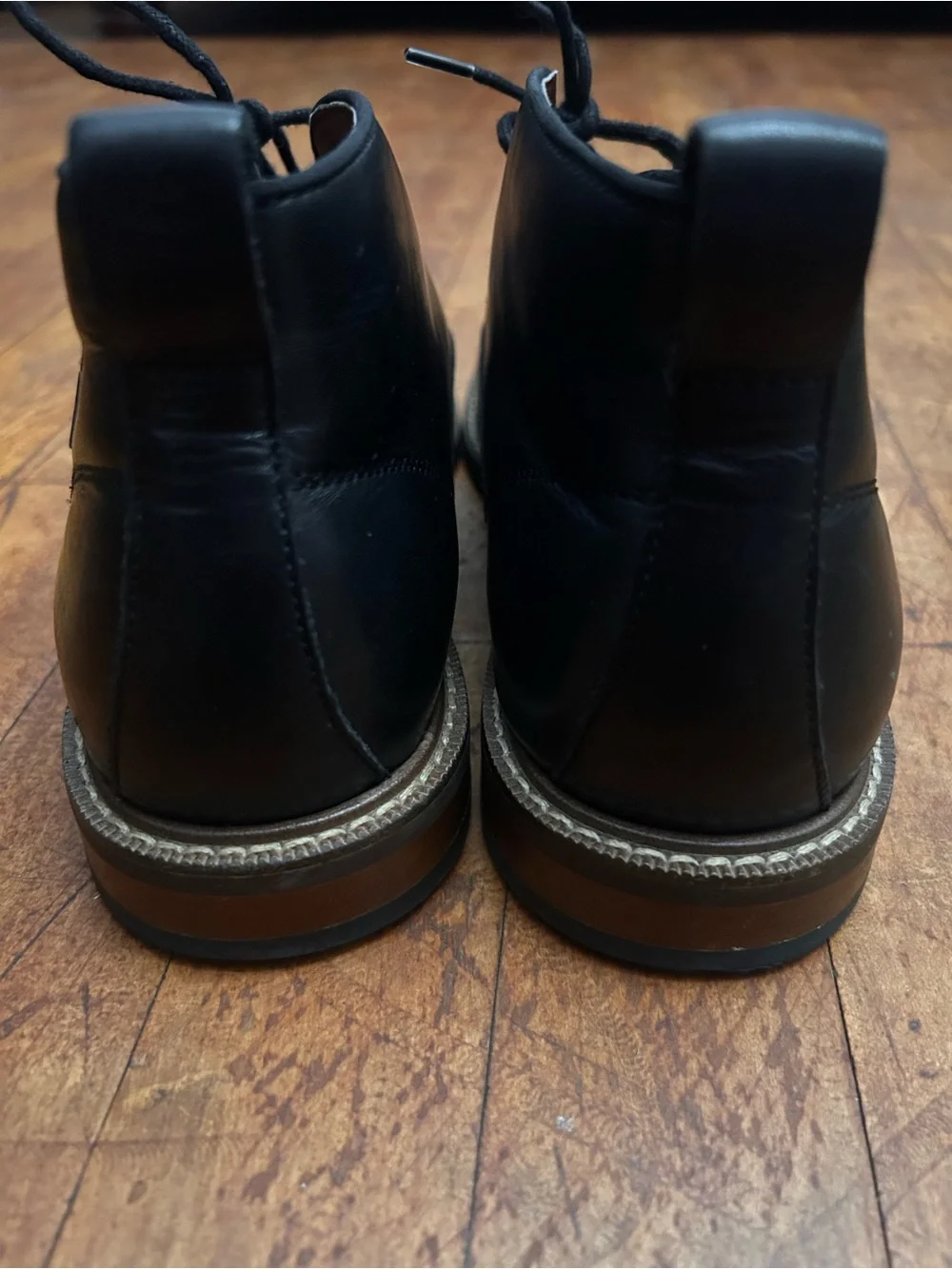 Vince Camuto Black Leather Chukka Boots
